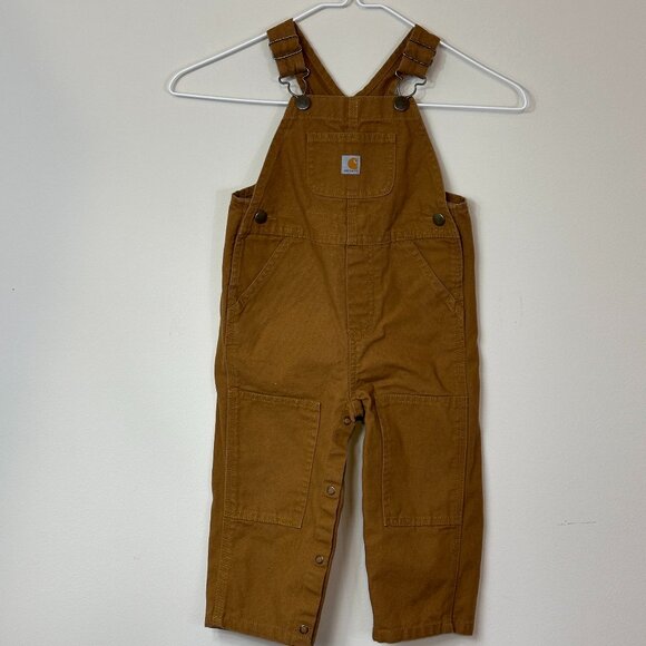 Carhartt Bib Overalls 100% Cotton Duck Canvas Brown 24 Mo - Picture 10 of 10